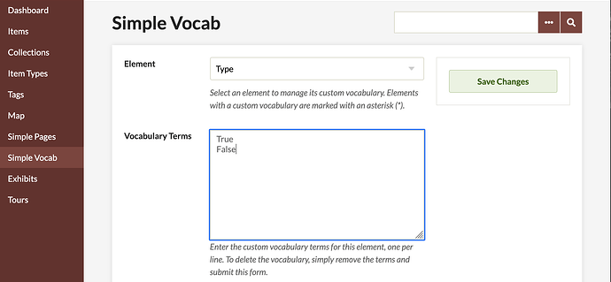 Simple Vocab UI